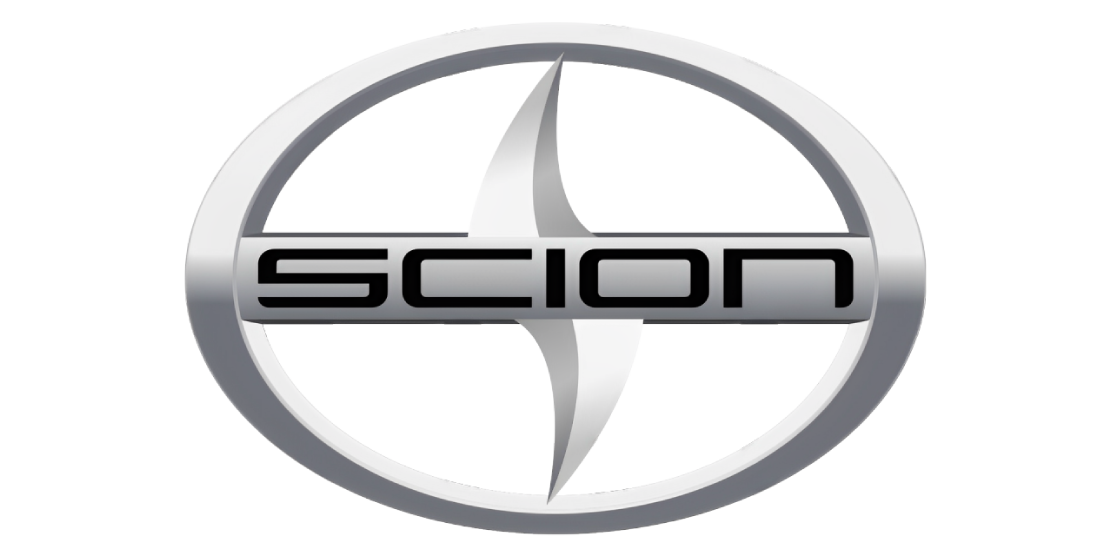 Logo officiel de Scion - Vitrage automobile moderne avec Glasscare